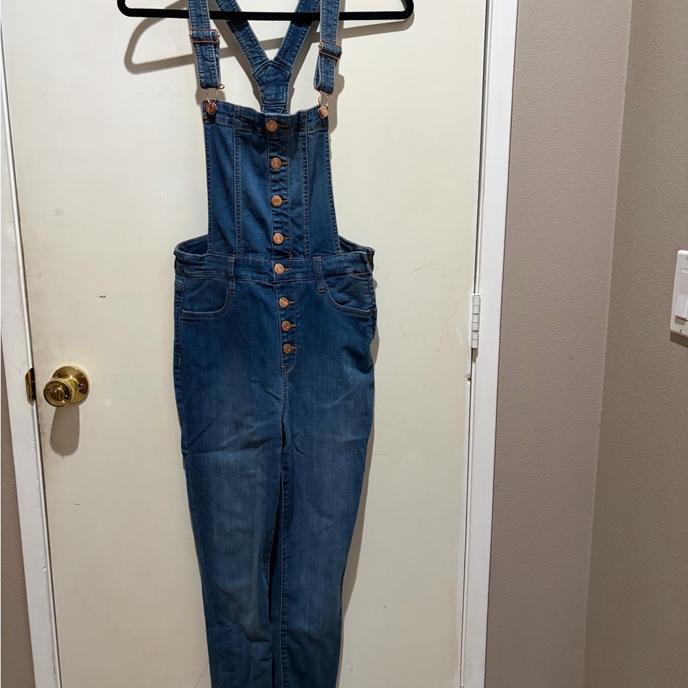 Guess Women's Classic Blue Denim Overalls